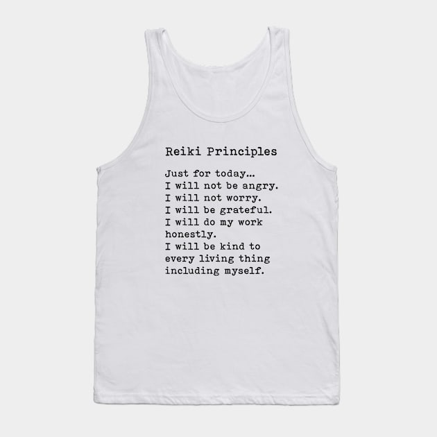 The Five Reiki Principles Tank Top by PrettyLovely